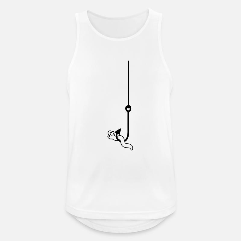Worm On The Hook - Männer Tank Top atmungsaktiv - Weiß