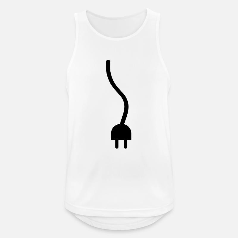 Kabel - Männer Tank Top atmungsaktiv - Weiß