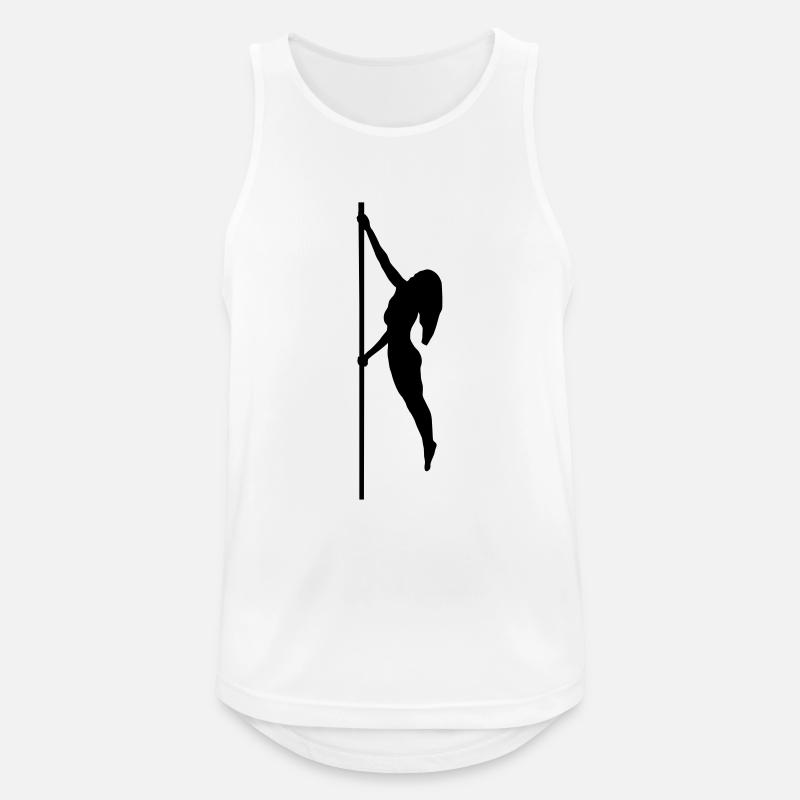 Pole dance - Männer Tank Top atmungsaktiv - Weiß