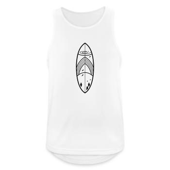 Surfbrett - Männer Tank Top atmungsaktiv - Weiß - Vorne - Nick (188cm)