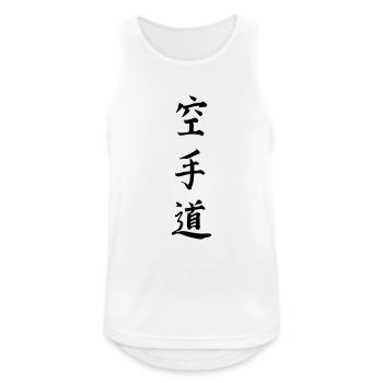 karate - Männer Tank Top atmungsaktiv - Weiß - Vorne - Nick (188cm)