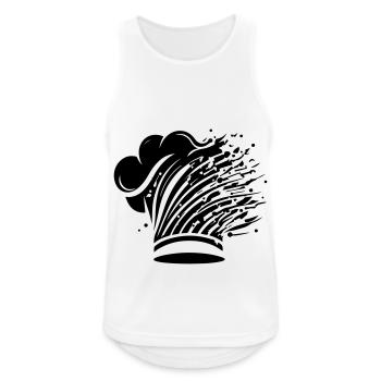 Chef's Hat Silhouette Cooking Chef - Men's Breathable Tank Top - white - Front - Nick (188cm)
