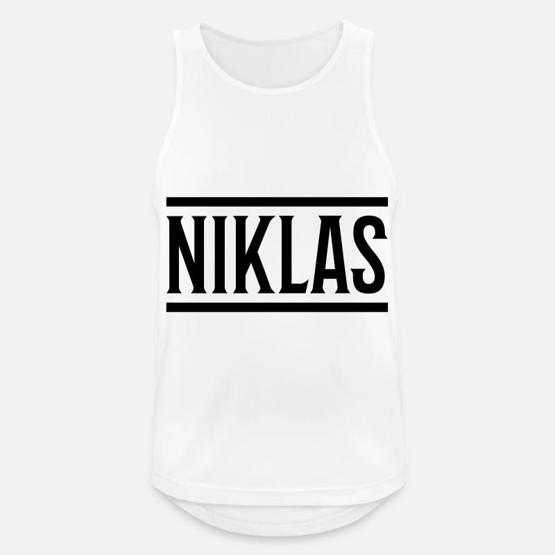 niklas name - Männer Tank Top atmungsaktiv - Weiß
