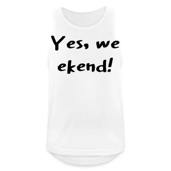 yes we can weekend - Männer Tank Top atmungsaktiv - Weiß - Vorne - Nick (188cm)