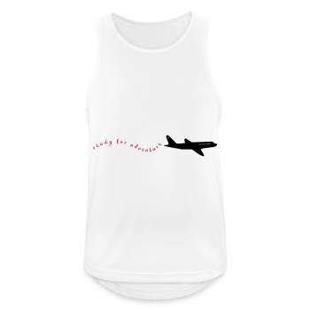 readyforadventure - Men's Breathable Tank Top - white - Front - Nick (188cm)