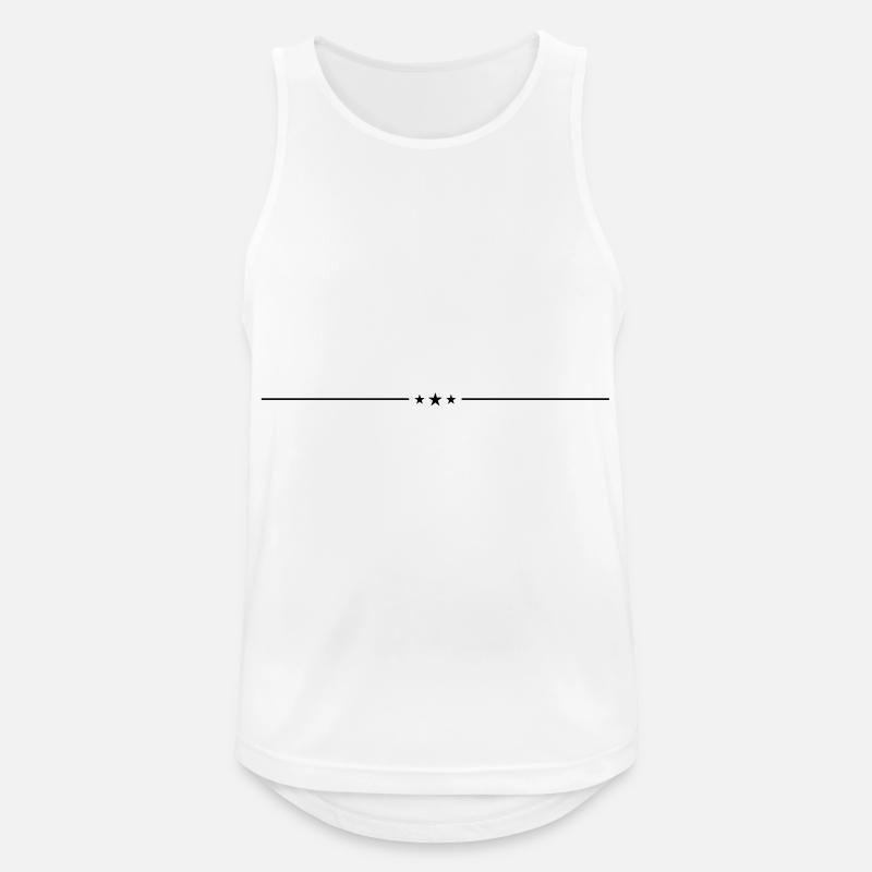 star symbol stroke - Men's Breathable Tank Top - white