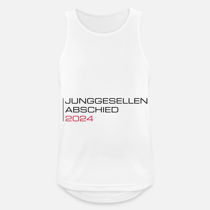 Junggesellen Abschied 2024 - Männer Tank Top atmungsaktiv - Weiß