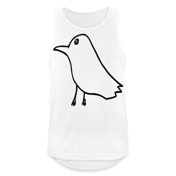 rabe - Männer Tank Top atmungsaktiv - Weiß - Vorne - Nick (188cm)