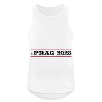 Prag 2023 - Männer Tank Top atmungsaktiv - Weiß - Vorne - Nick (188cm)