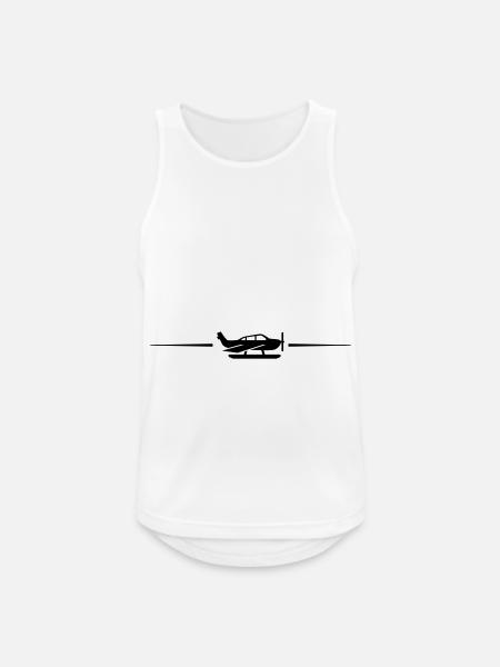Flugzeug Linie - Männer Tank Top atmungsaktiv - Weiß