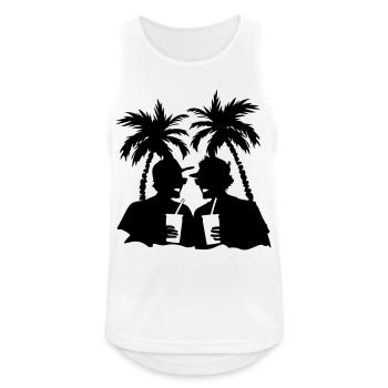 Party Holiday Palm Trees - Men's Breathable Tank Top - white - Front - Nick (188cm)