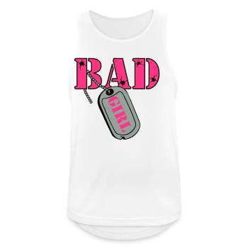 Party Shirt ,Feiern , Karneval, Bad Girl(25) - Männer Tank Top atmungsaktiv - Weiß - Vorne - Nick (188cm)