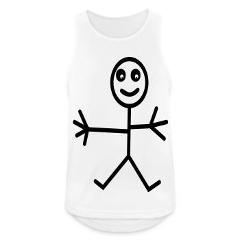 comic - Männer Tank Top atmungsaktiv - Weiß - Vorne - Nick (188cm)
