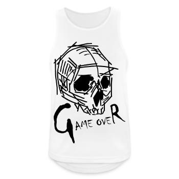 Game over - Men's Breathable Tank Top - white - Front - Nick (188cm)