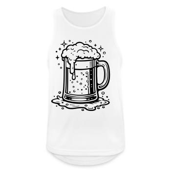 Bierglas Symbol Bier - Männer Tank Top atmungsaktiv - Weiß - Vorne - Nick (188cm)
