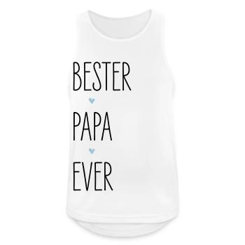 Bester Papa Ever, Geburtstag, Vatertag, Vater, Dad - Männer Tank Top atmungsaktiv - Weiß - Vorne - Nick (188cm)