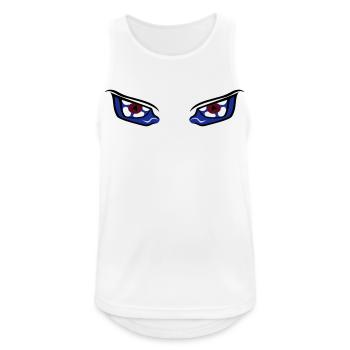 Angry Eyes - Männer Tank Top atmungsaktiv - Weiß - Vorne - Nick (188cm)