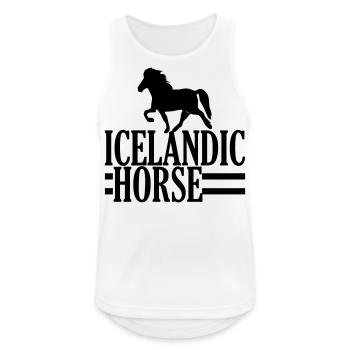 Icelandic Horse: Islandpferd Pferd Pony Merch - Männer Tank Top atmungsaktiv - Weiß - Vorne - Nick (188cm)