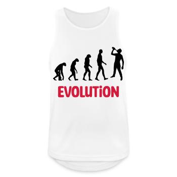 Evolution : Alcool / Alcoolique / Humour - Débardeur respirant Homme - blanc - Devant - Nick (188cm)