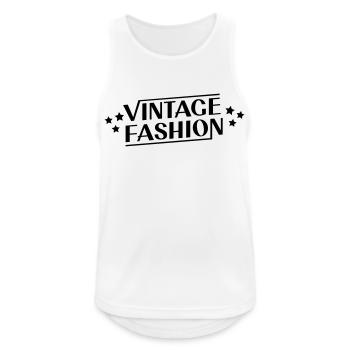 Vintage Fashion - Männer Tank Top atmungsaktiv - Weiß - Vorne - Nick (188cm)