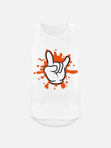 hand party symbol blob - Men's Breathable Tank Top - white