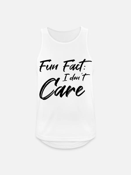 Fun Fact: I don't care - Men's Breathable Tank Top - white