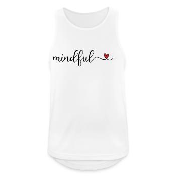 mindful cute design with a heart - Men's Breathable Tank Top - white - Front - Nick (188cm)