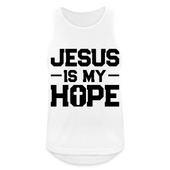 jesus hoffnung - Männer Tank Top atmungsaktiv - Weiß - Vorne - Nick (188cm)