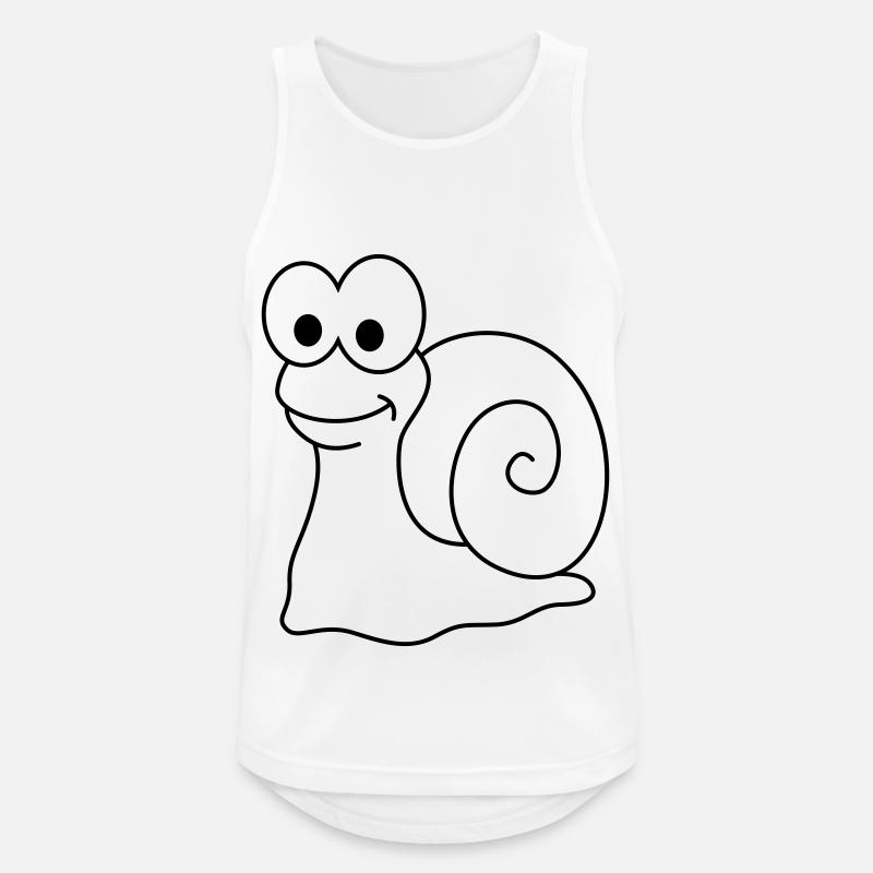 Schnecke Comic Tier - Männer Tank Top atmungsaktiv - Weiß