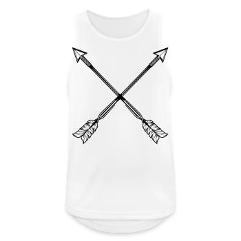 Pfeile - Männer Tank Top atmungsaktiv - Weiß - Vorne - Nick (188cm)