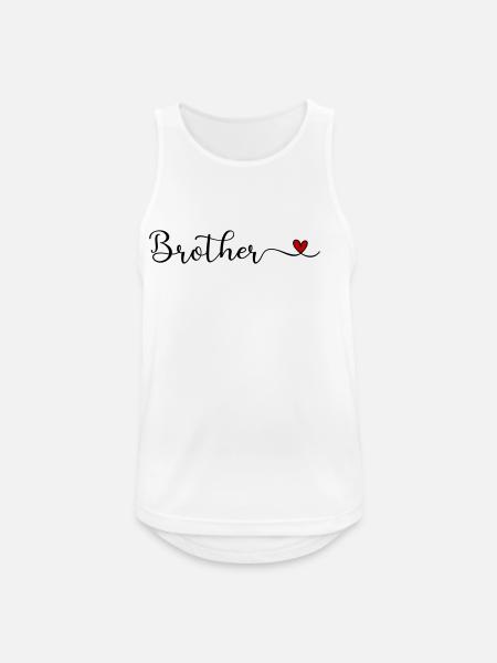 Bruder - Bruderherz - Männer Tank Top atmungsaktiv - Weiß