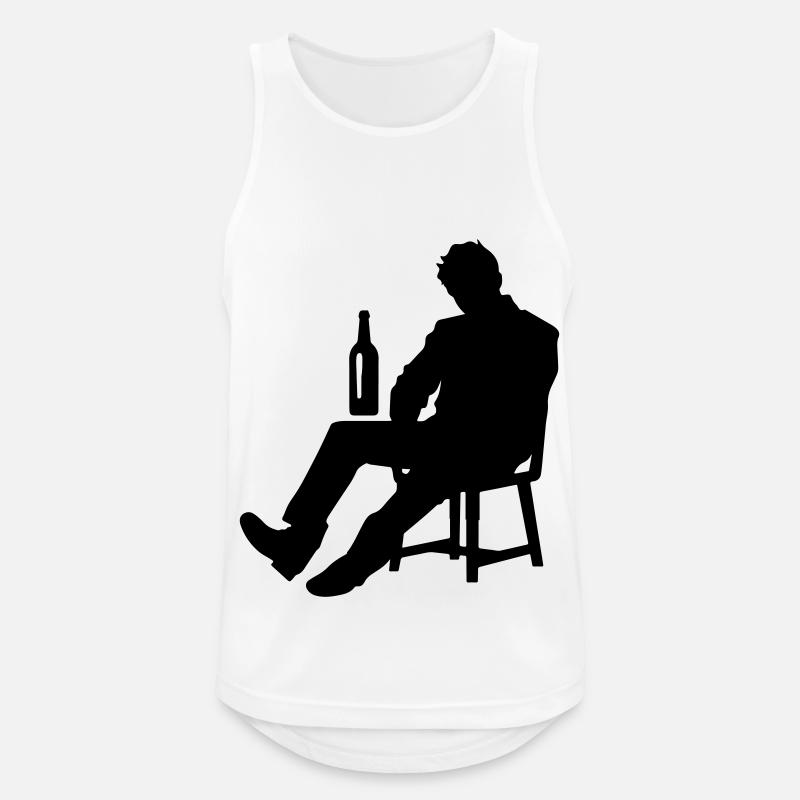 Drunk Man Drinking Drunk - Men's Breathable Tank Top - white
