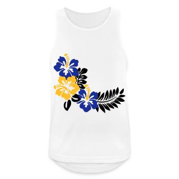 Habiscus Flowers - Men's Breathable Tank Top - white - Front - Nick (188cm)