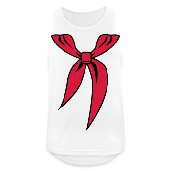 221 Pionier Halstuch Пионерский Галстук - Männer Tank Top atmungsaktiv - Weiß - Vorne - Nick (188cm)