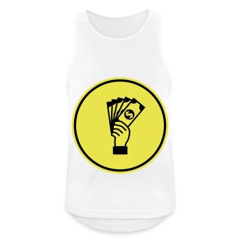 Money Money silhouette - Men's Breathable Tank Top - white - Front - Nick (188cm)