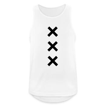 coat of arms Amsterdam Holland Dutch city - Men's Breathable Tank Top - white - Front - Nick (188cm)