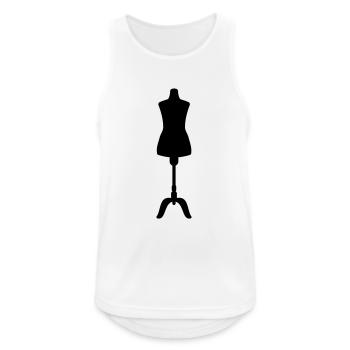 Couturière est factice - Débardeur respirant Homme - blanc - Devant - Nick (188cm)