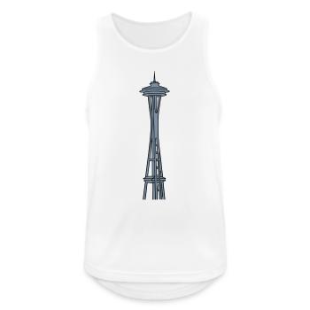 Space Needle in Seattle 2 - Men's Breathable Tank Top - white - Front - Nick (188cm)