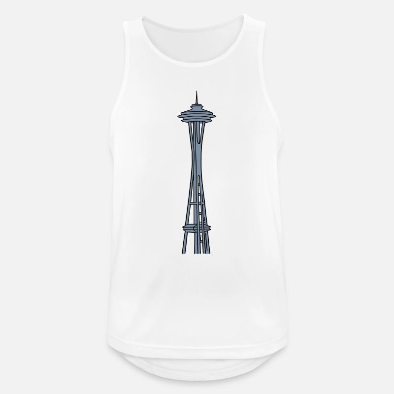 Space Needle in Seattle 2 - Männer Tank Top atmungsaktiv - Weiß