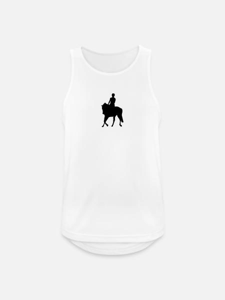 Pferde Wettbewerb - Männer Tank Top atmungsaktiv - Weiß