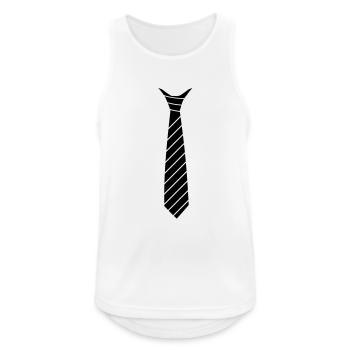 Cravate illusion - Débardeur respirant Homme - blanc - Devant - Nick (188cm)