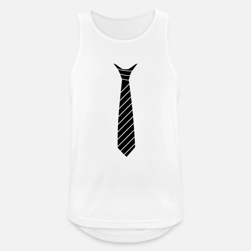 Ties illusion - Men's Breathable Tank Top - white