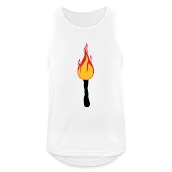 torch night walk light bright fire flame heis - Men's Breathable Tank Top - white - Front - Nick (188cm)