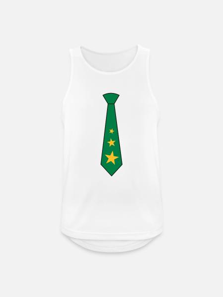 Krawatte mit Sternen - Männer Tank Top atmungsaktiv - Weiß