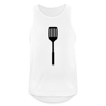 Kochen - Männer Tank Top atmungsaktiv - Weiß - Vorne - Nick (188cm)