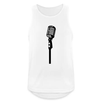 Oldschool Microphone - Men's Breathable Tank Top - white - Front - Nick (188cm)