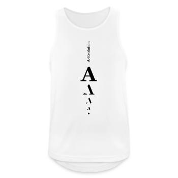 A - Männer Tank Top atmungsaktiv - Weiß - Vorne - Nick (188cm)