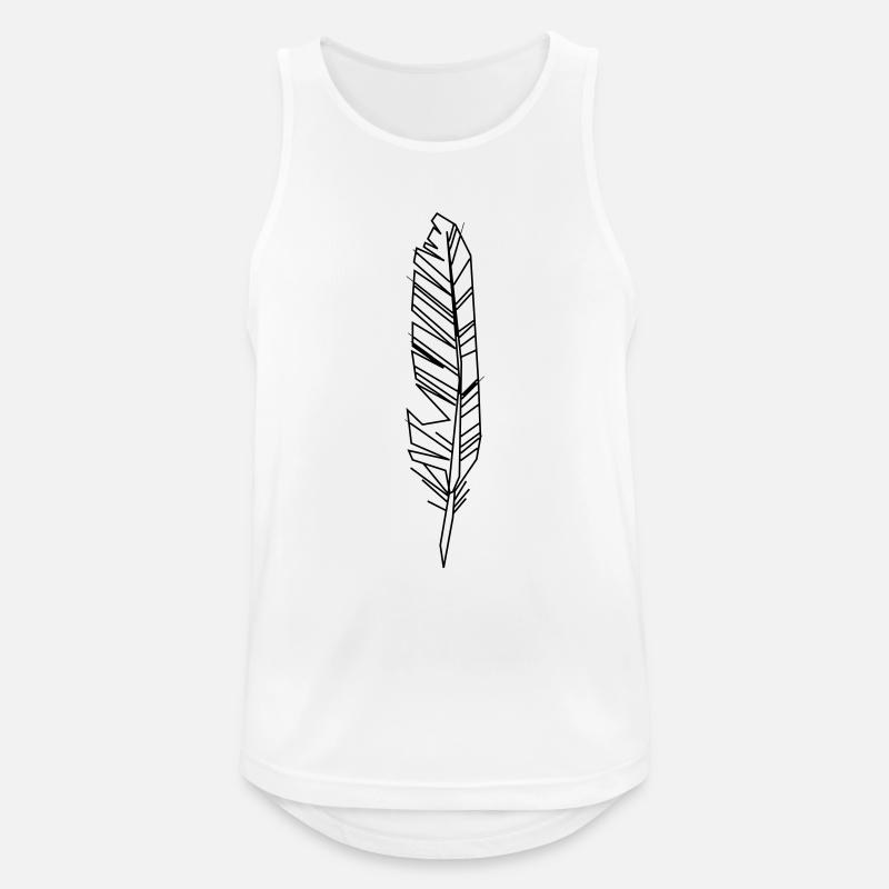 feder - Männer Tank Top atmungsaktiv - Weiß