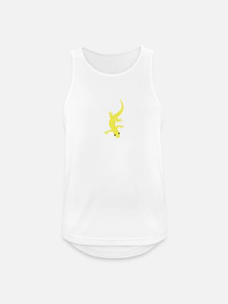Gecko - Männer Tank Top atmungsaktiv - Weiß