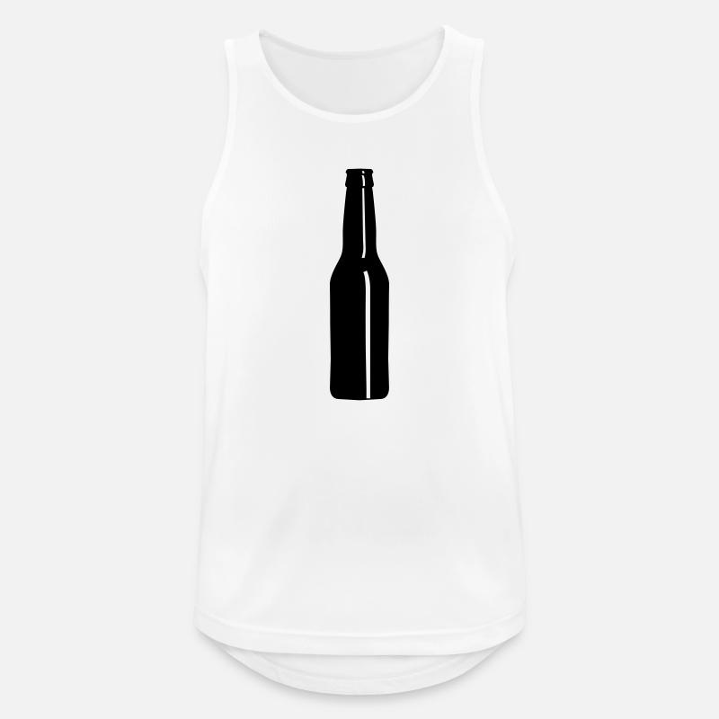 Bottle Flasche - Männer Tank Top atmungsaktiv - Weiß